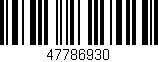 Código de barras (EAN, GTIN, SKU, ISBN): '47786930'