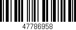 Código de barras (EAN, GTIN, SKU, ISBN): '47786958'