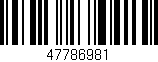 Código de barras (EAN, GTIN, SKU, ISBN): '47786981'