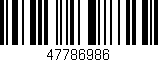 Código de barras (EAN, GTIN, SKU, ISBN): '47786986'