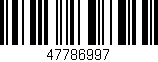 Código de barras (EAN, GTIN, SKU, ISBN): '47786997'