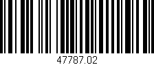 Código de barras (EAN, GTIN, SKU, ISBN): '47787.02'
