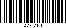 Código de barras (EAN, GTIN, SKU, ISBN): '47787.03'