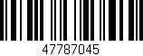 Código de barras (EAN, GTIN, SKU, ISBN): '47787045'