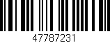 Código de barras (EAN, GTIN, SKU, ISBN): '47787231'