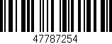 Código de barras (EAN, GTIN, SKU, ISBN): '47787254'