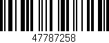 Código de barras (EAN, GTIN, SKU, ISBN): '47787258'