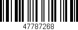 Código de barras (EAN, GTIN, SKU, ISBN): '47787268'