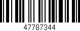 Código de barras (EAN, GTIN, SKU, ISBN): '47787344'