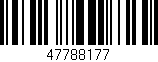 Código de barras (EAN, GTIN, SKU, ISBN): '47788177'