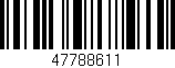 Código de barras (EAN, GTIN, SKU, ISBN): '47788611'