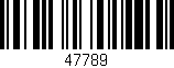 Código de barras (EAN, GTIN, SKU, ISBN): '47789'