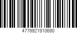 Código de barras (EAN, GTIN, SKU, ISBN): '4778921910680'