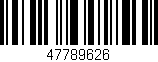 Código de barras (EAN, GTIN, SKU, ISBN): '47789626'