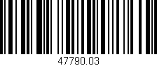 Código de barras (EAN, GTIN, SKU, ISBN): '47790.03'