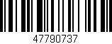 Código de barras (EAN, GTIN, SKU, ISBN): '47790737'