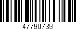 Código de barras (EAN, GTIN, SKU, ISBN): '47790739'