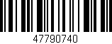 Código de barras (EAN, GTIN, SKU, ISBN): '47790740'