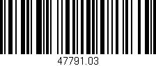 Código de barras (EAN, GTIN, SKU, ISBN): '47791.03'