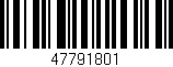 Código de barras (EAN, GTIN, SKU, ISBN): '47791801'