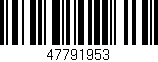 Código de barras (EAN, GTIN, SKU, ISBN): '47791953'