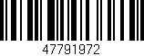 Código de barras (EAN, GTIN, SKU, ISBN): '47791972'