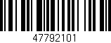 Código de barras (EAN, GTIN, SKU, ISBN): '47792101'