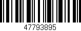 Código de barras (EAN, GTIN, SKU, ISBN): '47793895'