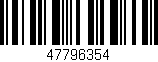 Código de barras (EAN, GTIN, SKU, ISBN): '47796354'