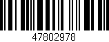 Código de barras (EAN, GTIN, SKU, ISBN): '47802978'