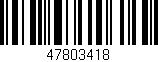 Código de barras (EAN, GTIN, SKU, ISBN): '47803418'