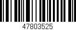 Código de barras (EAN, GTIN, SKU, ISBN): '47803525'