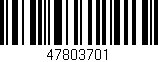 Código de barras (EAN, GTIN, SKU, ISBN): '47803701'