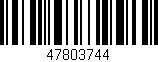Código de barras (EAN, GTIN, SKU, ISBN): '47803744'