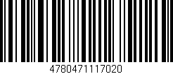 Código de barras (EAN, GTIN, SKU, ISBN): '4780471117020'