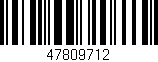 Código de barras (EAN, GTIN, SKU, ISBN): '47809712'