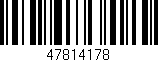 Código de barras (EAN, GTIN, SKU, ISBN): '47814178'