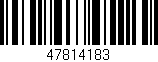Código de barras (EAN, GTIN, SKU, ISBN): '47814183'