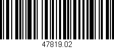 Código de barras (EAN, GTIN, SKU, ISBN): '47819.02'