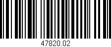 Código de barras (EAN, GTIN, SKU, ISBN): '47820.02'