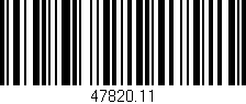 Código de barras (EAN, GTIN, SKU, ISBN): '47820.11'