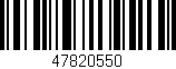 Código de barras (EAN, GTIN, SKU, ISBN): '47820550'