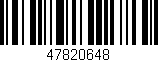 Código de barras (EAN, GTIN, SKU, ISBN): '47820648'