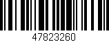 Código de barras (EAN, GTIN, SKU, ISBN): '47823260'