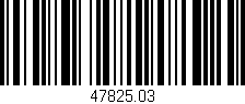 Código de barras (EAN, GTIN, SKU, ISBN): '47825.03'