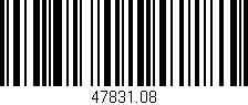 Código de barras (EAN, GTIN, SKU, ISBN): '47831.08'