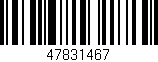 Código de barras (EAN, GTIN, SKU, ISBN): '47831467'