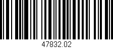 Código de barras (EAN, GTIN, SKU, ISBN): '47832.02'