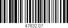Código de barras (EAN, GTIN, SKU, ISBN): '47832.07'