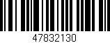 Código de barras (EAN, GTIN, SKU, ISBN): '47832130'